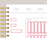 Outlined Flag / Arrow Planner Stickers for MakseLife Planner MH39