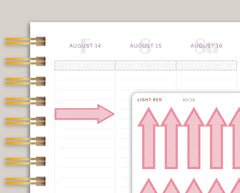 Large Striped Arrow Stickers for MakseLife Planner MH38
