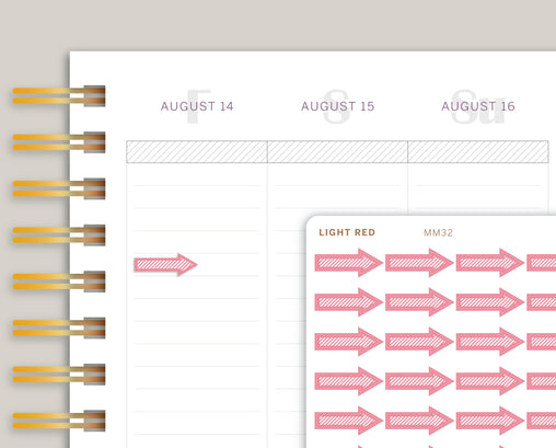 Small Striped Arrow Stickers for MakseLife Planner MM32