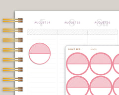 Striped Large Circle Planner Stickers for MakseLife Planner MH35