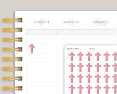 Cross Icon Planner Stickers for MakseLife Planner MM62