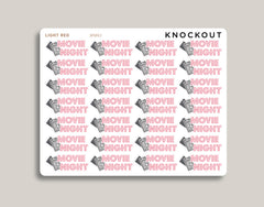 Movie Night Icon Stickers for MakseLife Planner MM61