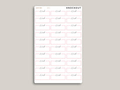 Work Outlined Quarter Box Planner Stickers for MakseLife Planner MH74