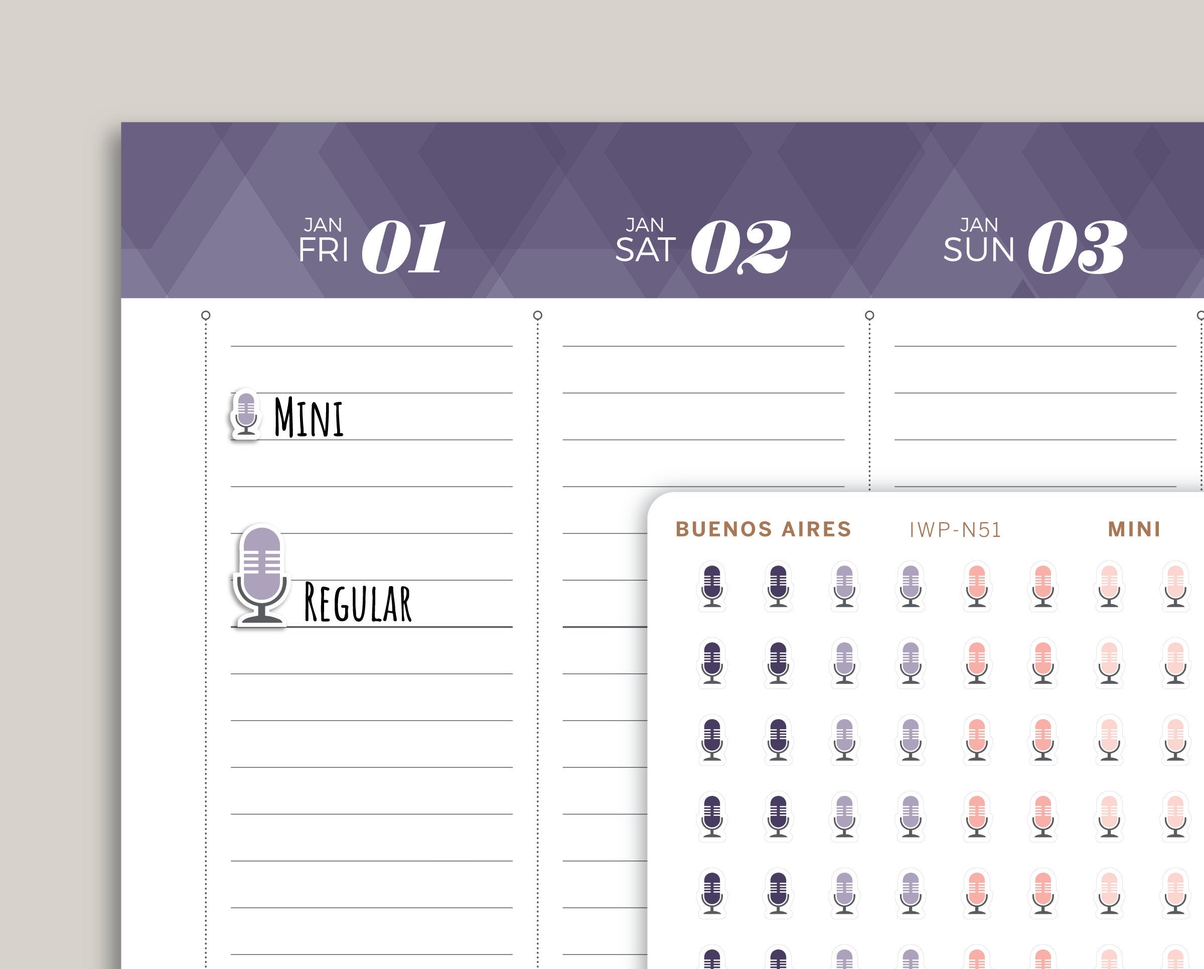 Podcast Planner Stickers for 2021 inkWELL Press Planners IWP-N51