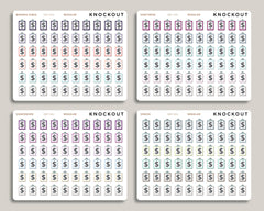 Invoice Icon Planner Stickers for 2021 inkWELL Press IWP-N31