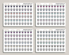 Kettlebell Icon Planner Stickers for 2021 inkWELL Press Planners IWP-N16