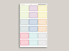 Half Box Planner Stickers for 2021 MakseLife Planner R5