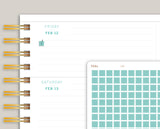 Matte Transparent Square Checkbox Planner Stickers for MakseLife Planner U9