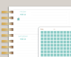 Matte Transparent Square Checkbox Planner Stickers for 2021 MakseLife Planner U9