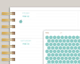 Matte Transparent Mini Hexagons Stickers for MakseLife Planner U7