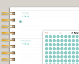 Matte Transparent Scallop Circle Planner Stickers for MakseLife Planner U10