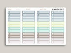 Dollar Sign Monthly Planner Stickers for 2021 inkWELL Press IWP-W35