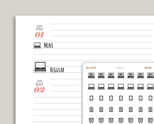 Office Icon Sampler Planner Stickers FQ24/FL3