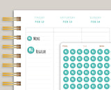 Meal Plan Circle Icon Stickers for MakseLife Planner U14