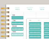 Daily Hydration Tracker Planner Stickers for MakseLife Planners R23