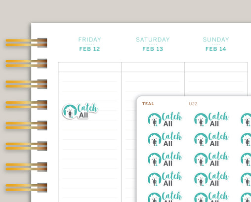 Catch All Icon Planner Stickers for MakseLife Planner U22
