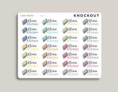 Clean Kitchen Icon Planner Stickers for MakseLife Planner U23