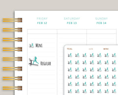 Treadmill Icon Planner Stickers for Makse Life Planner U29