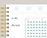 Bed Icon Planner Stickers for MakseLife Planner U30