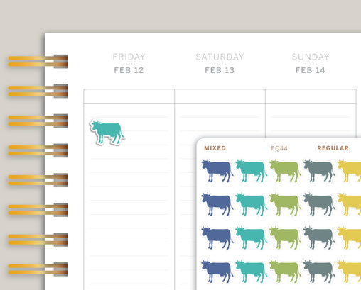 Cow Icon Planner Stickers FQ44