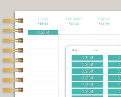 CUSTOM Vertical Header Stickers for MakseLife Planners R46