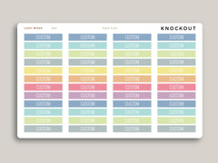 CUSTOM Vertical Header Stickers for MakseLife Planners R46