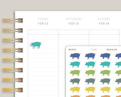 Pig Icon Planner Stickers FQ46