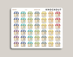 Mini Storefront Icon Stickers for MakseLife Planner U54