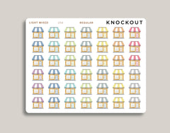 Mini Storefront Icon Stickers for MakseLife Planner U54