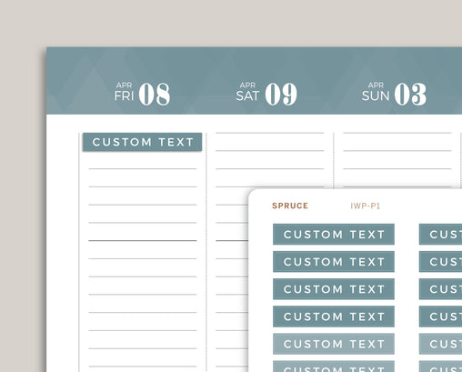 CUSTOM Classic Header Stickers for 2022 inkWELL Press Planners IWP-P1C