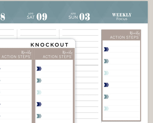 Weekly Action Steps Note Sidebar Sticker for 2022 inkWELL Press IWP-P20