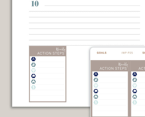 Weekly Action Steps Note Sidebar Icon Sticker for 2022 inkWELL Press IWP-P25