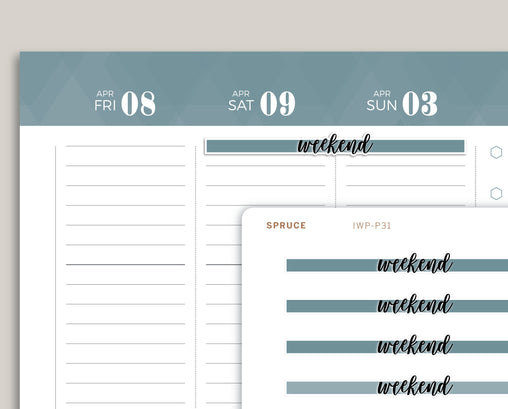 CLASSIC Highlight Weekend Stickers for 2022 inkWELL Press Planners IWP-P31