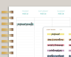 Goal Label Highlight Header Stickers for MakseLife Planners R75