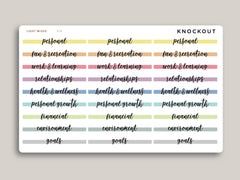 A5 Daily Goal Label Highlight Header Stickers for MakseLife Planners R76