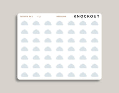 Cloudy Weather Icon Planner Stickers FQ5