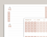 FLEX 6 Hexagon Checklist Planner Stickers for inkWELL Press Planners IWPL16