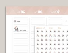 Stationary Bike Icon Planner Stickers for 2022 Inkwell Press Planners IWP-E21