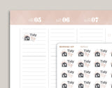 Tidy Up Planner Stickers for inkWELL Press Planners IWPS33