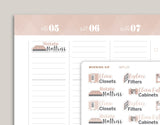 Quarterly Chores Sampler Planner Stickers for inkWELL Press Planners IWPL33