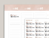 Clean Bathroom Text Planner Stickers for inkWELL Press Planners IWPS35
