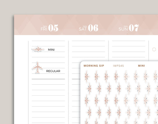 Airplane Icon Planner Stickers for 2021 inkWELL Press Planners IWP-N32