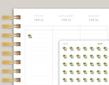 House with Tree Emoji Icon Mini Planner Stickers FQ72
