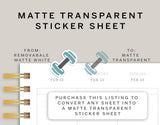 Matte Transparent Sticker Sheet Upcharge