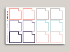 Monthly Box Planner Stickers for 2021 inkWELL Press Planners IWP-W24