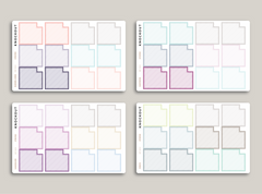 Monthly Box Planner Stickers for 2021 inkWELL Press Planners IWP-W24